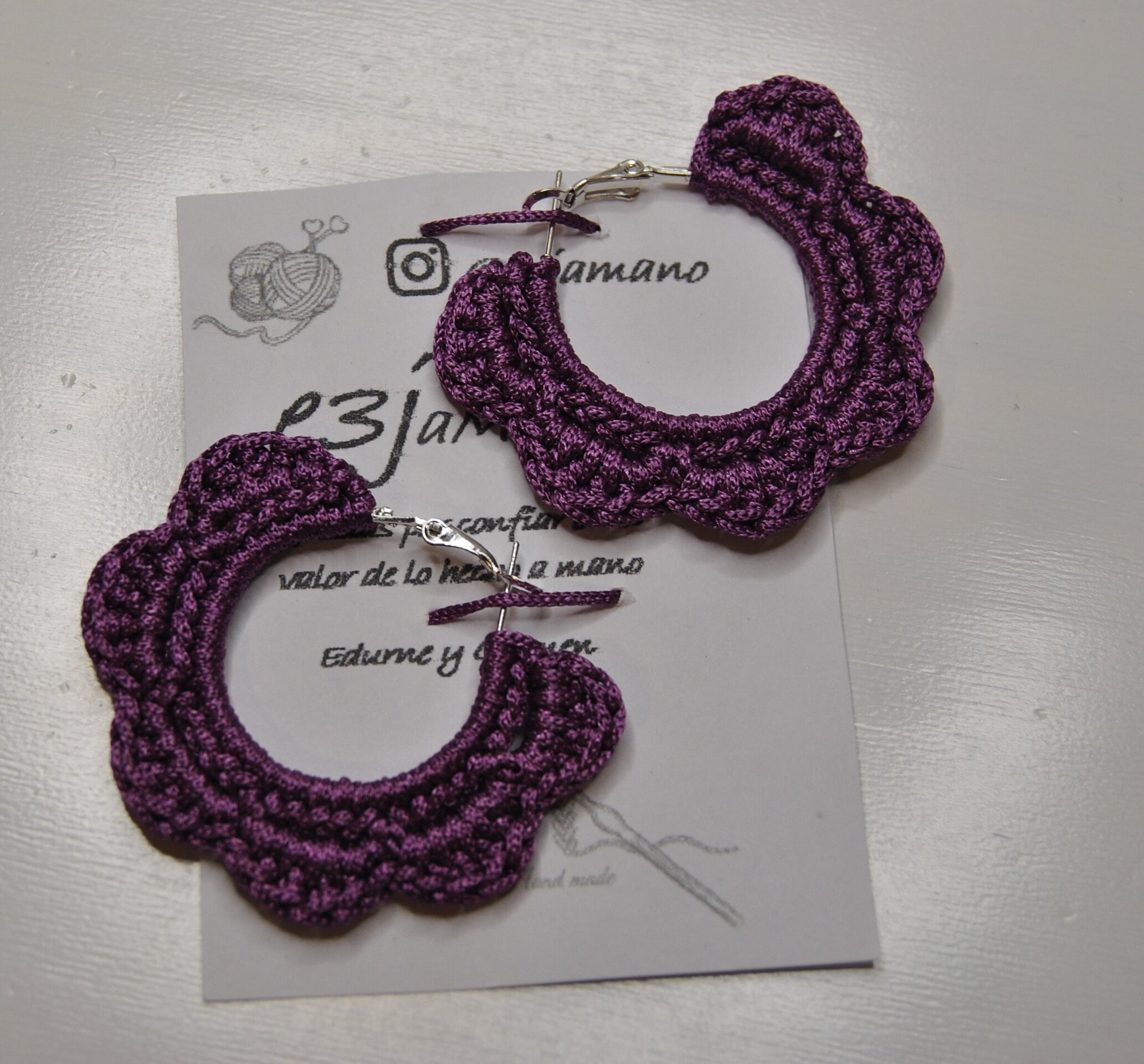 PENDIENTES DE CROCHET - 3