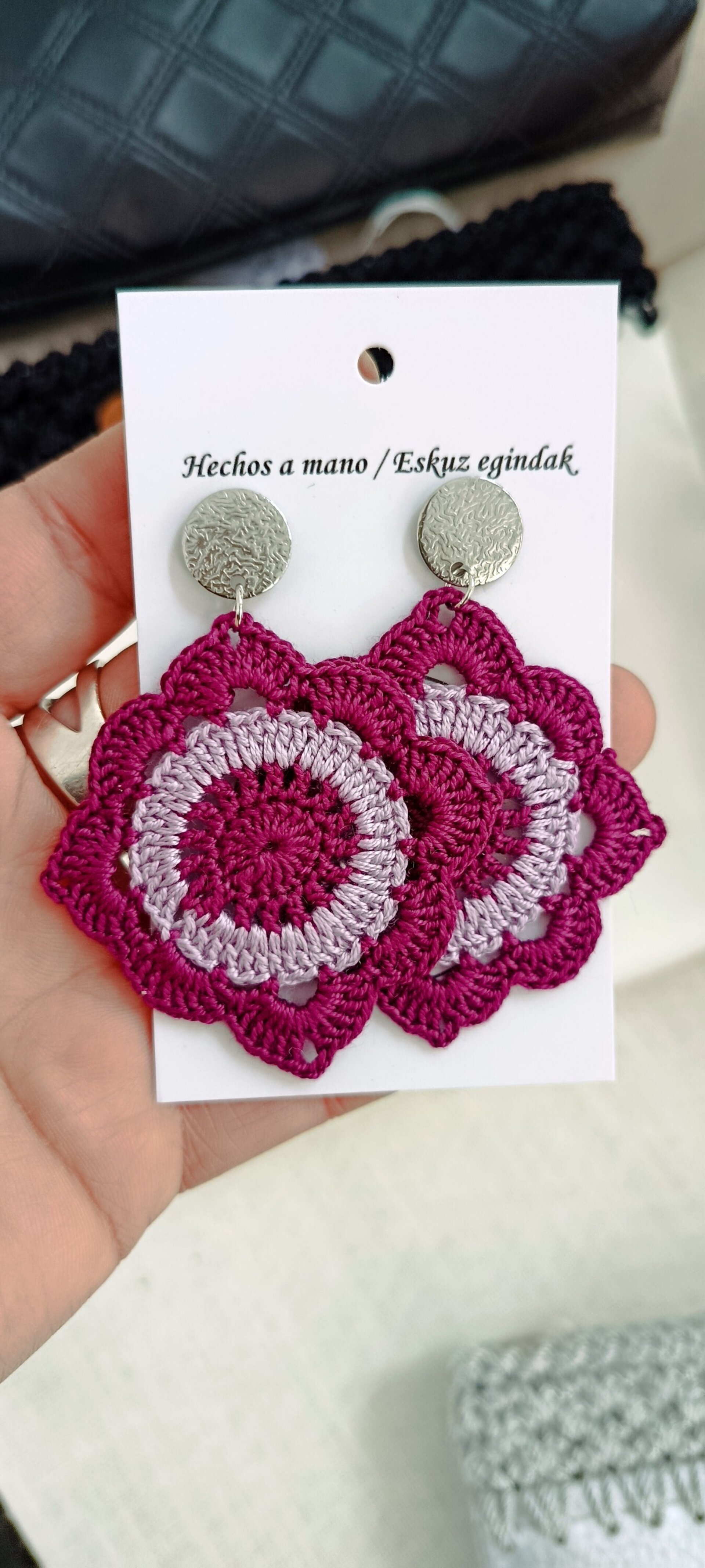 PENDIENTES DE CROCHET - 4